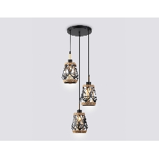 Светильник Ambrella light TR8522/3 BK/SB черный/бронза E27/3 max 60W D380*1000