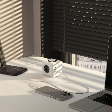 Розеточный блок 3-местный + 3 USB + беспроводная зарядка
