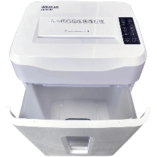 Шредер Office Kit S215N 3,9x38 белый (секр.P-4) фрагменты 22лист. 35лтр. скрепки скобы пл.карты CD