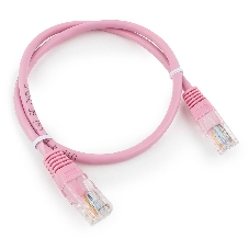 Патч-корд UTP Cablexpert cat.5e, 0.5м, литой, многожильный, розовый