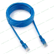 Патч-корд UTP Cablexpert cat.5e, 3м, литой, многожильный, синий